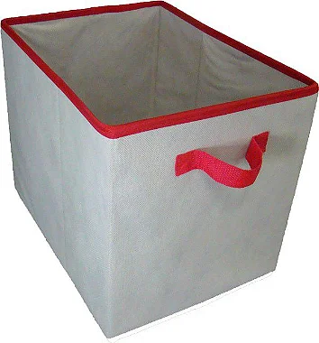 Caixa Organizadora 28x30x38 - Com Alça e Viés Colorido.
