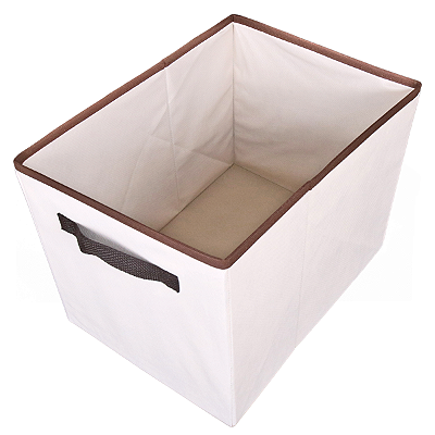 Caixa Organizadora 28x30x38 - Com Alça e Viés Colorido.