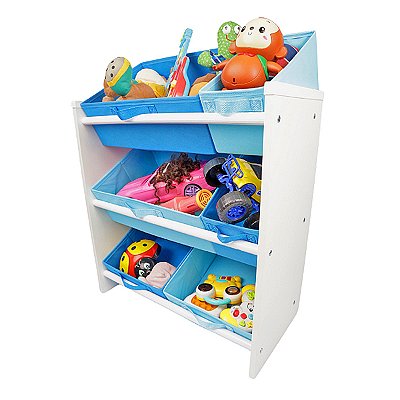 Organizador de Brinquedos Infantil Médio Ideal para Crianças Escolha a sua cor Preferida