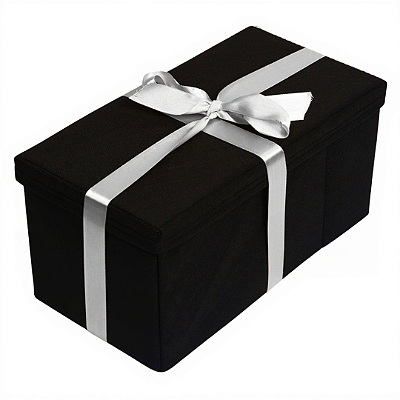 Caixa de Presente Pequena Com Laço de Cetin