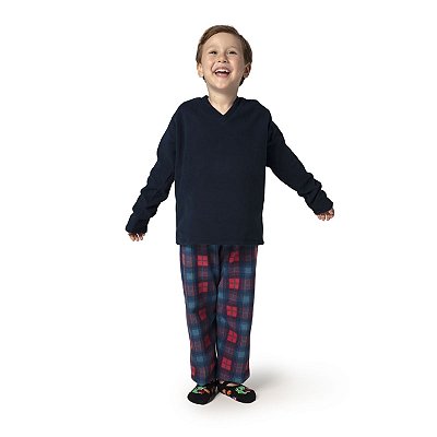 Pijama Masculino Infantil Navy Check
