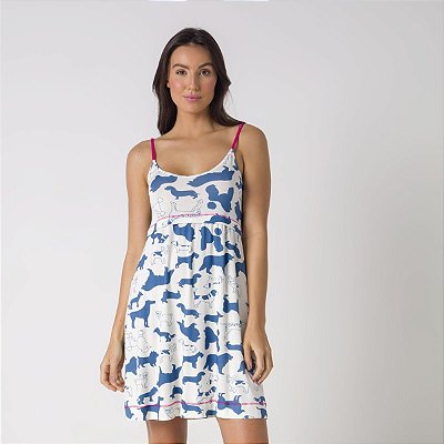 Camisola Curta de Alça Blue Puppy