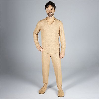 Pijama Masculino Longo Amêndoa