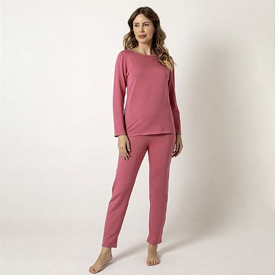 Pijama Feminino Longo Rosa Berry