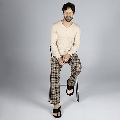 Pijama Masculino Longo Xadrez Country
