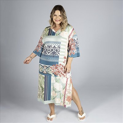 Camisão Feminino Plus Size Patch Colors