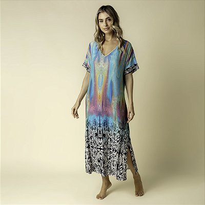 Kaftan Feminino Longo Tie Dye