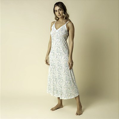 Camisola Midi de Alça Verde Organique