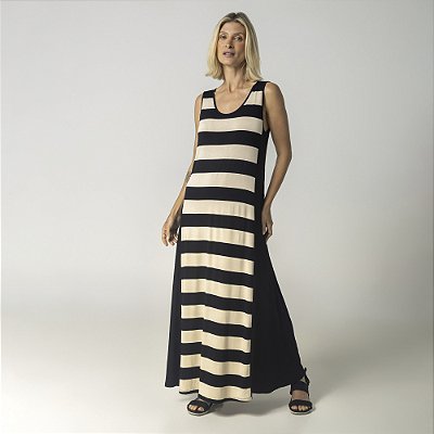 Kaftan Feminino Longo Regata Urban Stripe