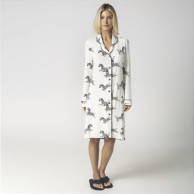 Camisão Feminino Manga Longa Zebra