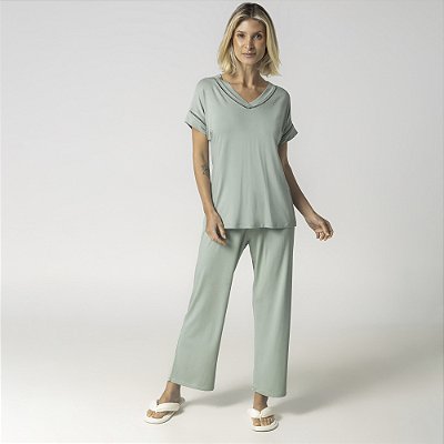 Pijama Feminino Capri Verde Alecrim