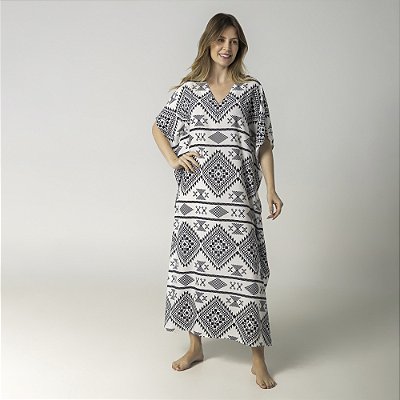 Kaftan Feminino Longo Natori Preto