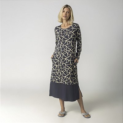 Camisão Feminino Midi Chumbo Turtle