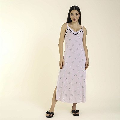 Camisola Midi de Alça Rosa Zodíaco