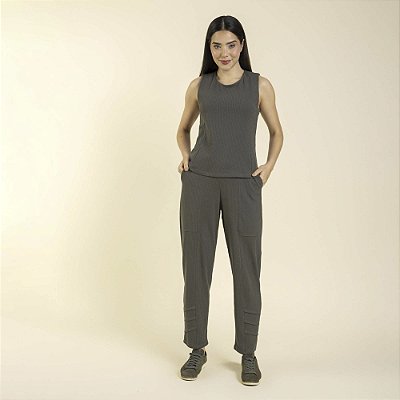 Conjunto Feminino Piquet Canelado Verde Militar