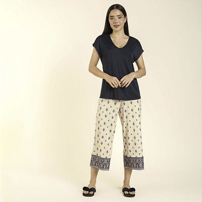 Pijama Feminino Capri Bali Preto