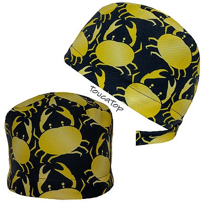 Gorro Cirúrgico, Oncologia, Caranguejo Dourado, Preto