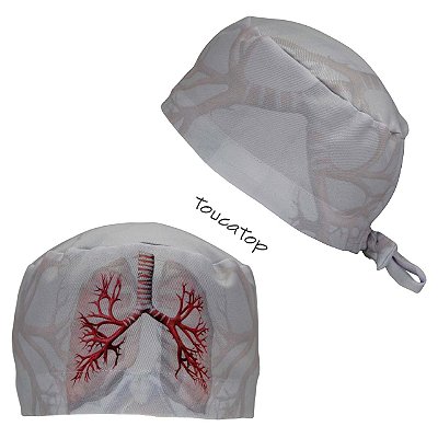 Gorro Cirúrgico, Órgãos, Pulmão, Branco