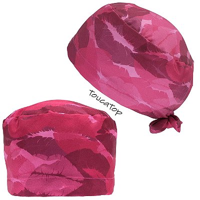 Gorro Cirúrgico, Bocas, Lábios, Tons de Pink