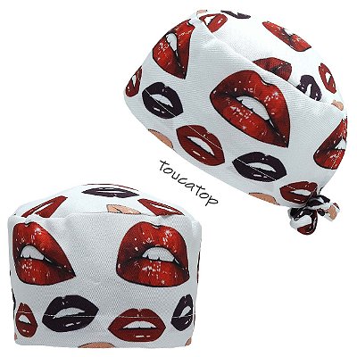 Gorro Cirúrgico, Bocas, Batom Gloss, Branco