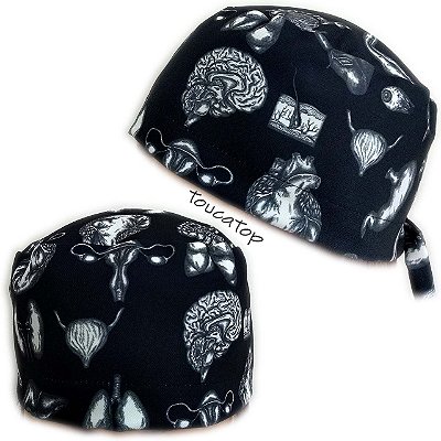Gorro Cirúrgico, Órgãos, Anatomia, Preto