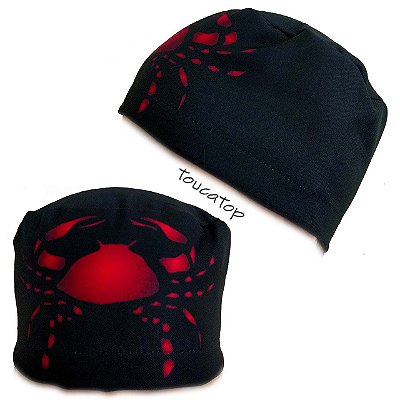 Gorro Cirúrgico, Câncer, Caranguejo Vermelho, Preto