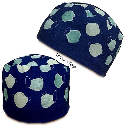 Gorro Cirúrgico, Máscaras,  Azul Marinho