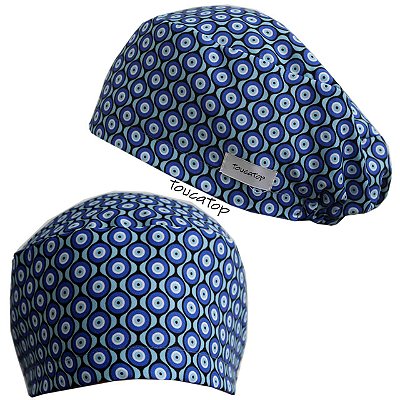 Touca Feminina ALICE, Olho Grego, Azul