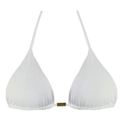 Top de Biquíni Cortininha Branco Liso