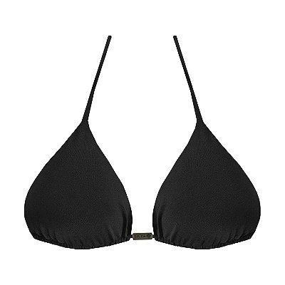 Top de Biquíni Cortininha Preto Liso