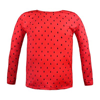 Camiseta Proteção UV Infantil Kids Manga Longa Melancia