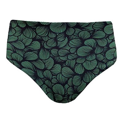 Calcinha de Biquíni Hot Pants Fio Duplo Ondas Verde