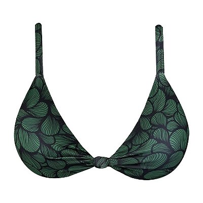 Top de Biquíni Triangulo Nó Ondas Verde