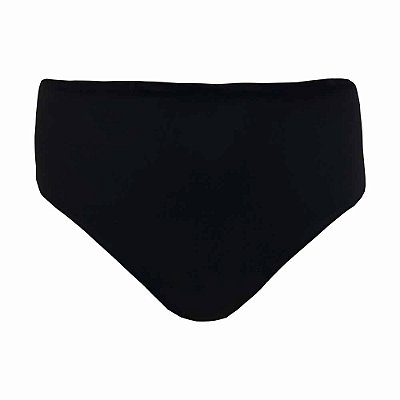Calcinha de Biquíni Hot Pants Fio Duplo Preto Liso