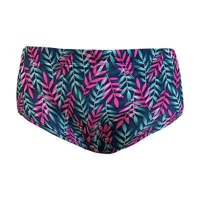 Sunga Masculina Adulta Floral Framboesa Marinho