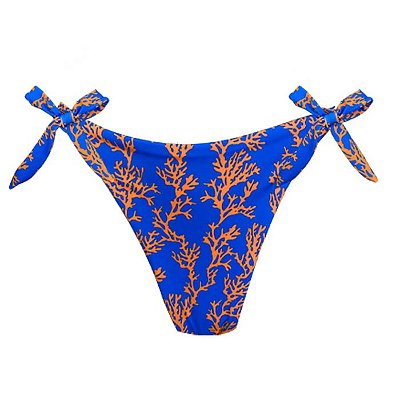 Calcinha de Biquíni Empina Bumbum Coral Laranja