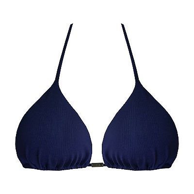 Top de Biquíni Cortininha Azul Marinho Liso