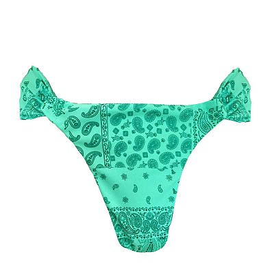 Calcinha Inteira de Biquíni Empina Bumbum Bali Menta Neon
