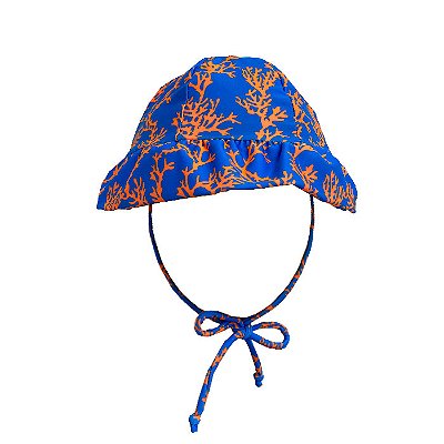 Chapéu de Praia Infantil Coral Laranja