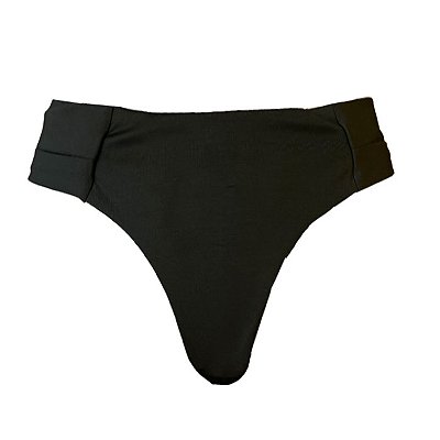Calcinha Fio Duplo de Biquíni Borboleta Preto Liso