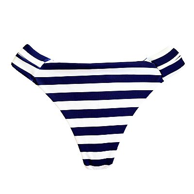 Calcinha Fio Duplo de Biquíni Borboleta Listras Azul Navy