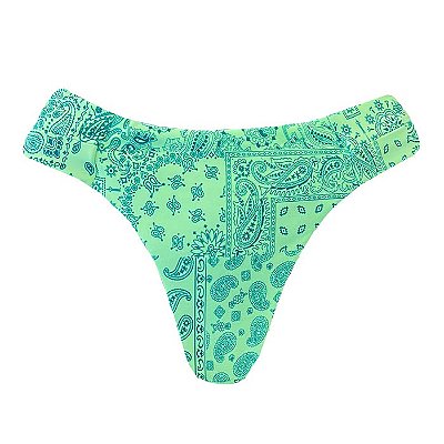 Calcinha Fio Duplo de Biquíni Borboleta Bali Menta Neon