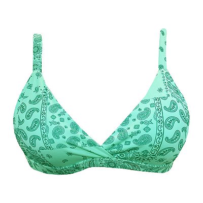 Top de Biquíni Triangulo Fixo Bali Menta Neon