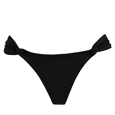 Calcinha Inteira de Biquíni Empina Bumbum Preto Liso