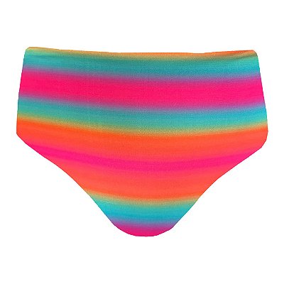 Calcinha de Biquíni Hot Pants Fio Duplo Arco-íris Colorido