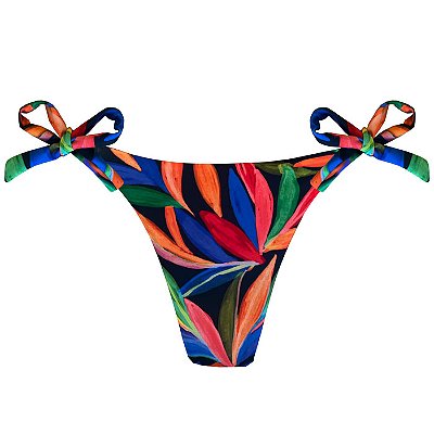 Calcinha de Biquíni Empina Bumbum Folhagens Coloridas