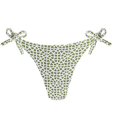 Calcinha de Biquíni Empina Bumbum Verde Pistache Jacquard