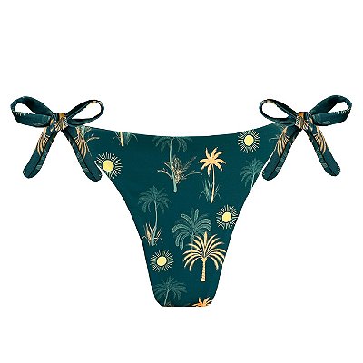 Calcinha de Biquíni Empina Bumbum Solar Tropical Verde