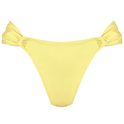 Calcinha Inteira de Biquíni Empina Bumbum Amarelo Candy Liso