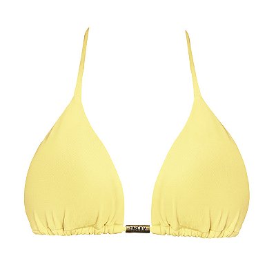 Top de Biquíni Cortininha Amarelo Candy Liso